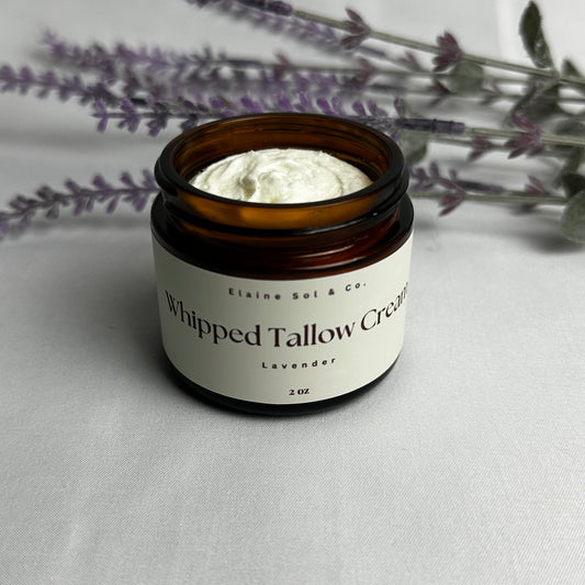 2oz Lavender Whipped Tallow Cream (Lavender Scent)